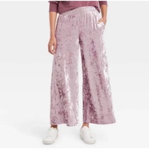 A New Day Lt Purple Velour Wide Leg Pants, S